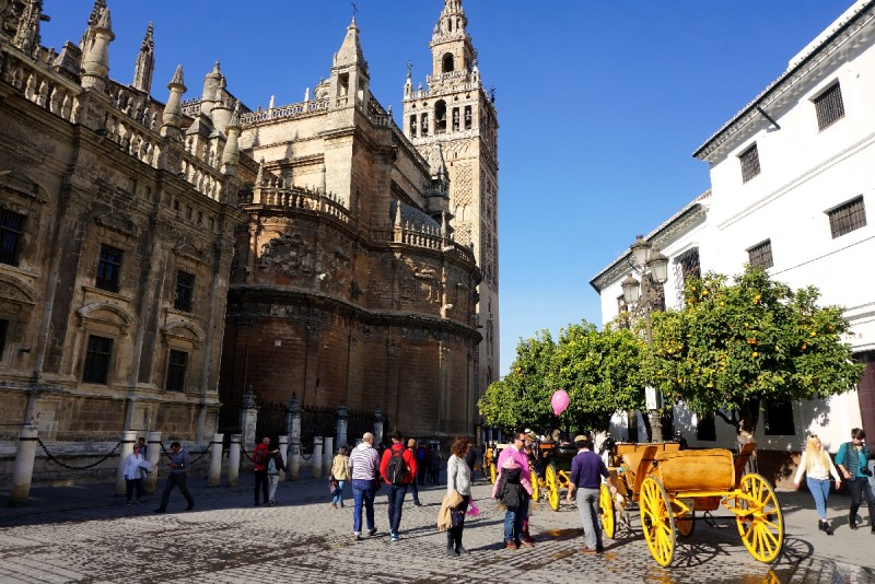 Wondering what to do in Seville in a day? Don't forget to see Seville's Cathedral (from the outside)